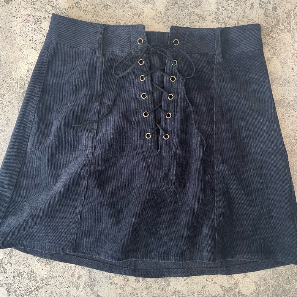 corduroy mini skirt